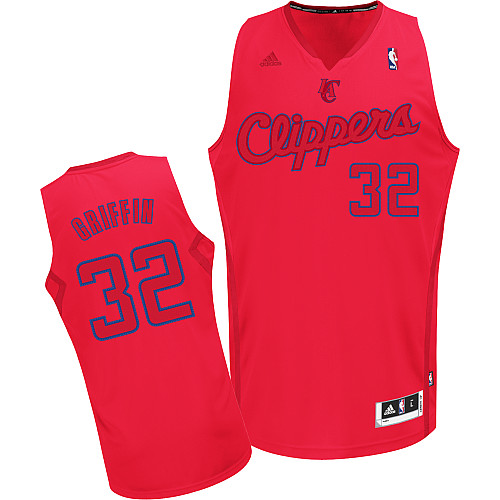  NBA Los Angeles Clippers 32 Blake Griffin Big Color Fashion Swingman Christmas Day Red Jersey